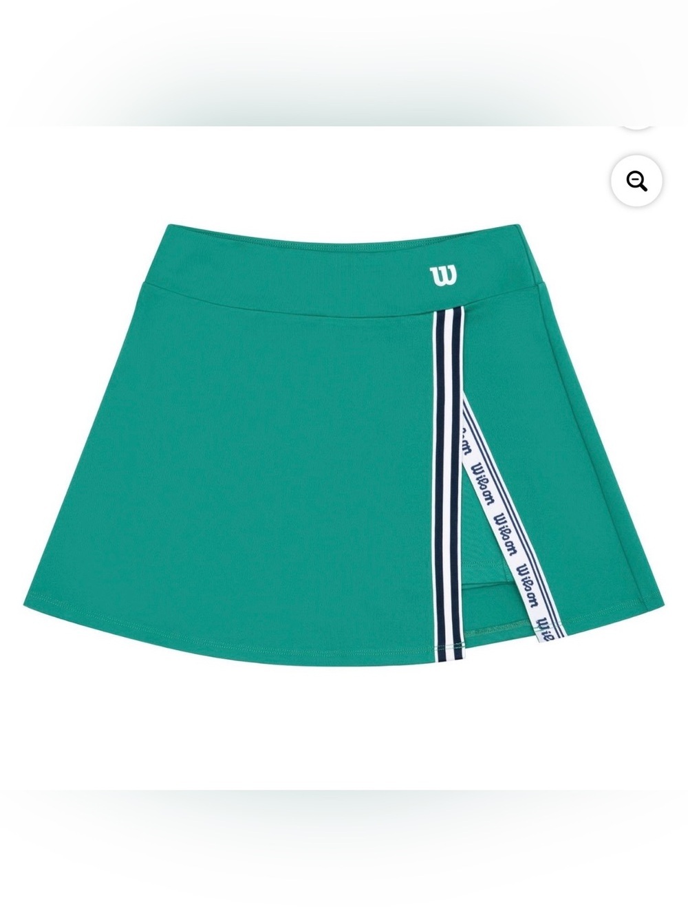 Wilson Teal Tennis Skort with Navy and White Side Stripes